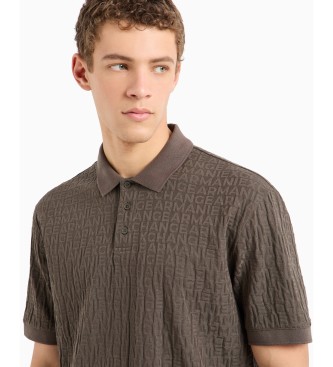 Armani Exchange Brun almindelig poloshirt