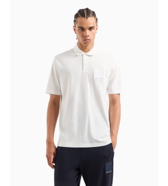 Armani Exchange Polo de manga corta blanco