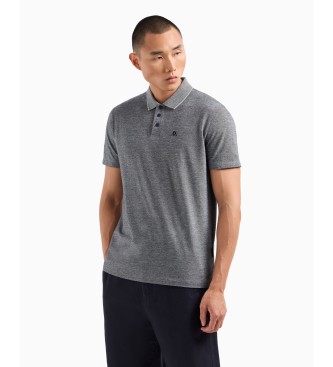 Armani Exchange Zwykła szara koszulka polo