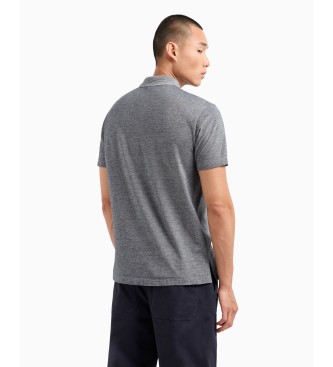 Armani Exchange Polo tinta unita grigia