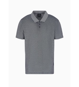 Armani Exchange Zwykła szara koszulka polo