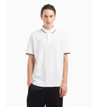 Armani Exchange Merceryzowane Polo Asv biały