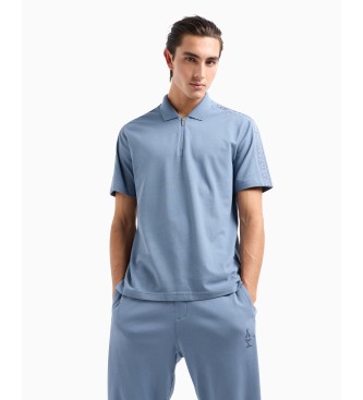 Armani Exchange Polo a righe blu