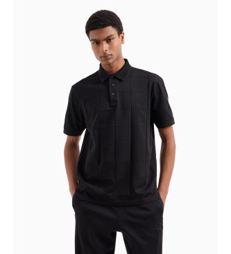 Armani Exchange Koszulka polo merceryzowana czarna