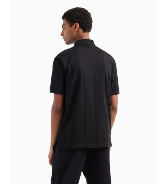 Armani Exchange Gemerceriseerd poloshirt zwart