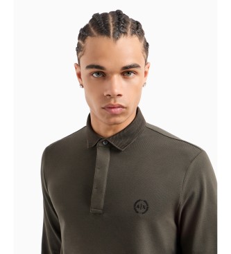 Armani Exchange Slim fit katoenen polo groen