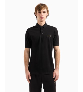 Armani Exchange Short sleeve polo shirt black