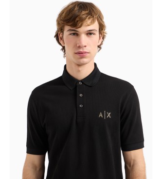 Armani Exchange Short sleeve polo shirt black