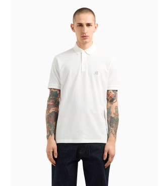 Armani Exchange Bela polo majica s kratkimi rokavi