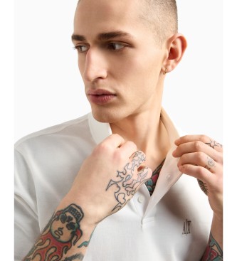 Armani Exchange Bela polo majica s kratkimi rokavi