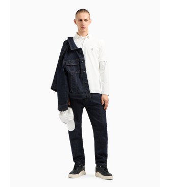 Armani Exchange Bela polo majica s kratkimi rokavi