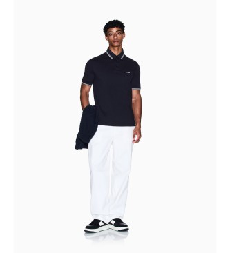 Armani Exchange Regular Cotton Polo Shirt navy