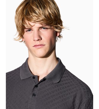 AIX Armani Exchange Silhouette Graues Poloshirt