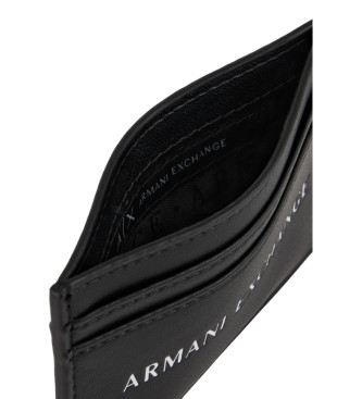 Armani Exchange Czarny portfel na karty