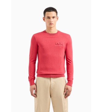 Armani Exchange Red crew neck jumper