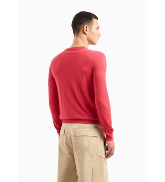 Armani Exchange Red crew neck jumper