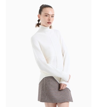 Armani Exchange White turtleneck jumper