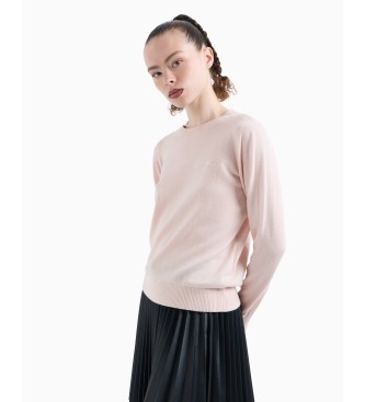 Armani Exchange Rosa Pullover mit Rundhalsausschnitt