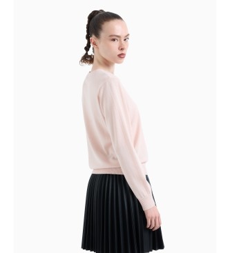 Armani Exchange Rosa trja med rund halsringning