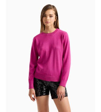 Armani Exchange Rosa Pullover mit Rundhalsausschnitt