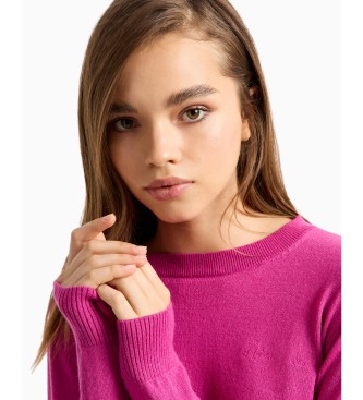 Armani Exchange Rosa Pullover mit Rundhalsausschnitt