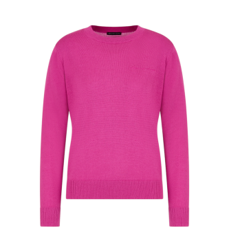 Armani Exchange Rosa Pullover mit Rundhalsausschnitt