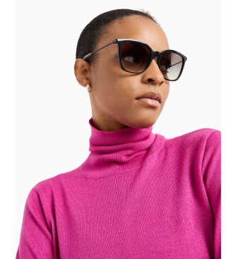 Armani Exchange Rosa Pullover mit hohem Halsausschnitt