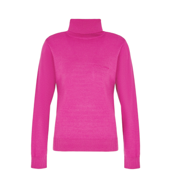 Armani Exchange Rosa Pullover mit hohem Halsausschnitt