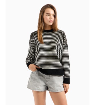 Armani Exchange Sweater med rund hals, sort