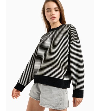 Armani Exchange Sweater med rund hals, sort