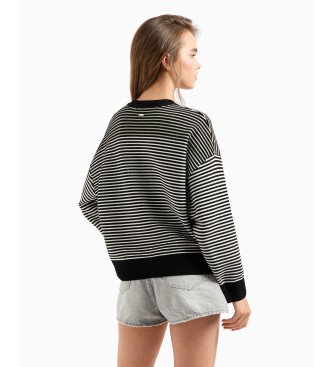 Armani Exchange Sweater med rund hals, sort