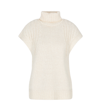 Armani Exchange Maglione dolcevita senza maniche beige