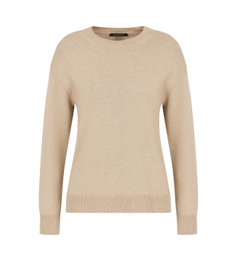 Armani Exchange Beige crew neck jumper