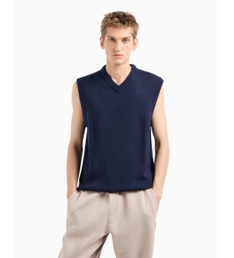 Armani Exchange Camisola de cintura azul-marinho