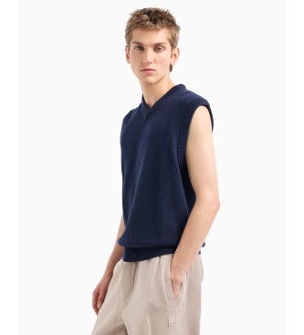 Armani Exchange Camisola de cintura azul-marinho