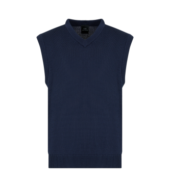 Armani Exchange Maglione gilet blu scuro