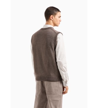 Armani Exchange Brown jumper waistcoat