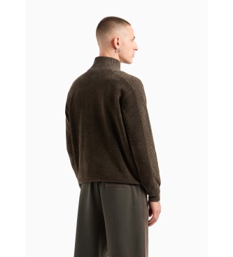 Armani Exchange Green turtleneck jumper