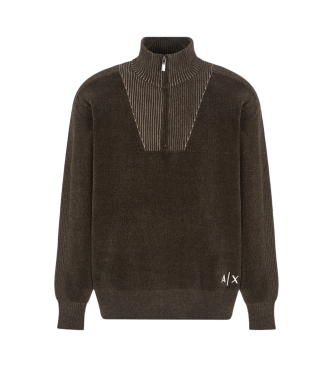 Armani Exchange Green turtleneck jumper