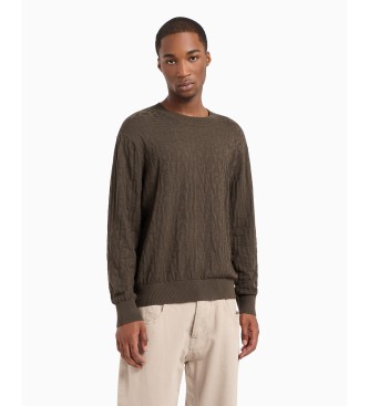 Armani Exchange Green crew neck jumper