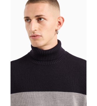 Armani Exchange Navy turtleneck jumper