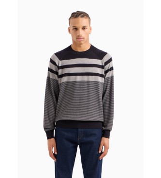 Armani Exchange Navy crew neck jumper