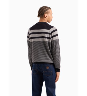 Armani Exchange Navy crew neck jumper