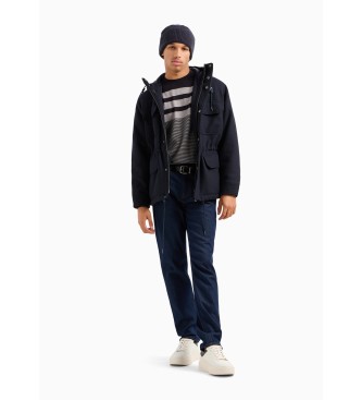 Armani Exchange Marineblauer Pullover mit Rundhalsausschnitt