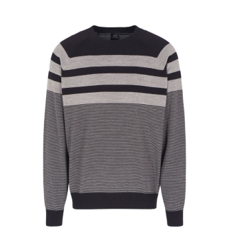 Armani Exchange Navy crew neck jumper