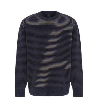 Armani Exchange Sweater met ronde hals Navy