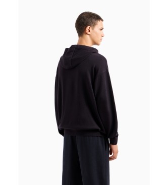 Armani Exchange Navy hooded jumper