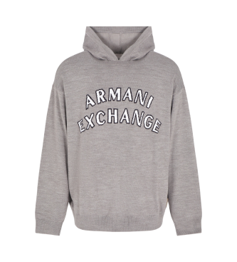 Armani Exchange Maglione con cappuccio grigio