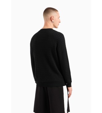 Armani Exchange Black crew neck jumper