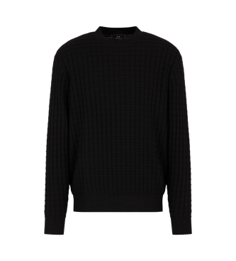 Armani Exchange Black crew neck jumper